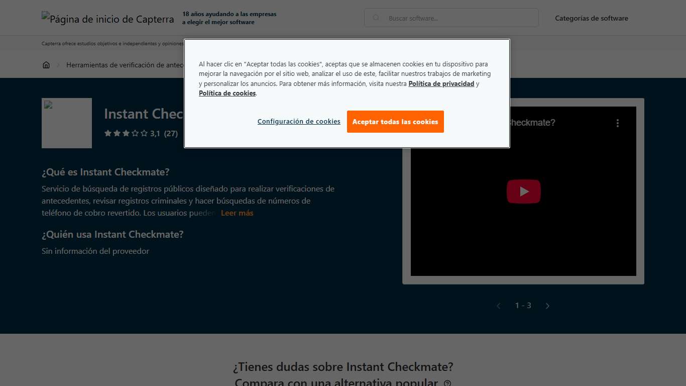 Instant Checkmate - Opiniones, precios y características - Capterra España 2026