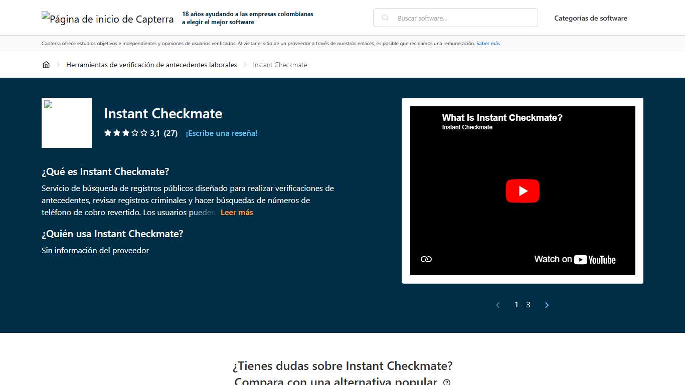 Instant Checkmate - Opiniones, precios y características - Capterra Colombia 2026